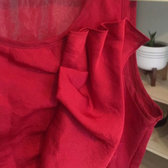 Michael Kors Red Ruffle Blouse - Picture 3 of 7